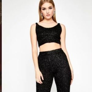 Dolls kill fuzzy sin city sparkle set Nwt Medium